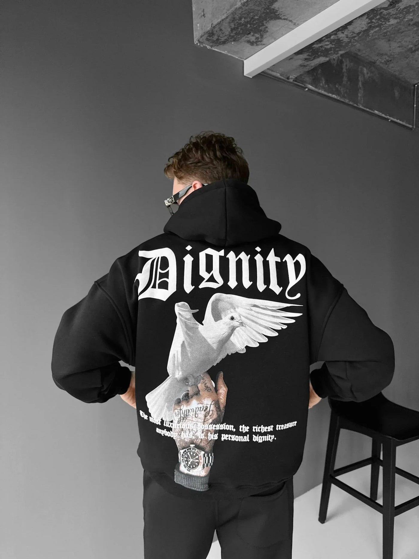 Dignity Oversized Hoodie - Black