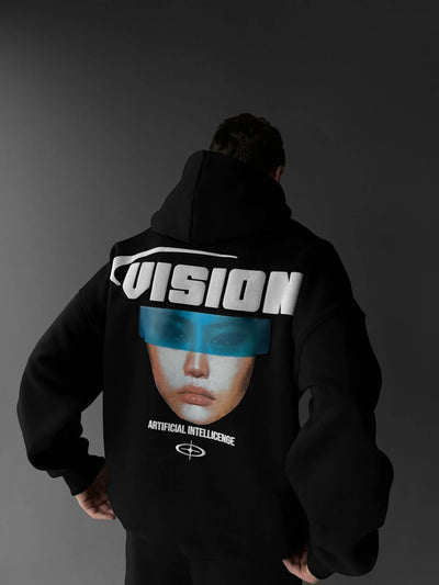 Vision Oversized Hoodie - Black