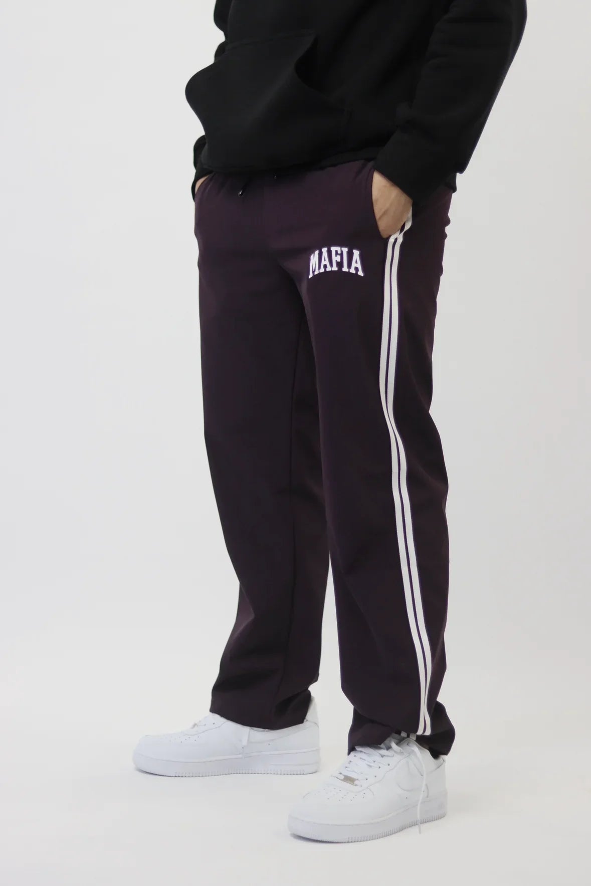 MAFIA LOOSE FIT STRIP JOGGER - MAUVE