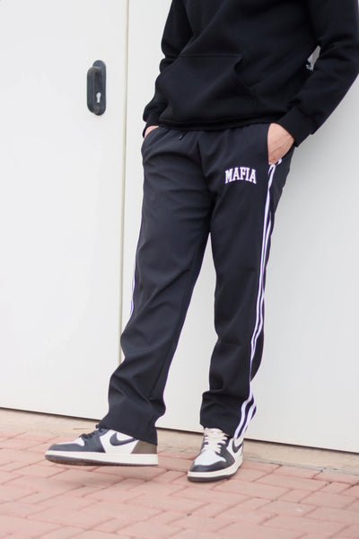 MAFIA LOOSE FIT STRIP JOGGER - BLACK