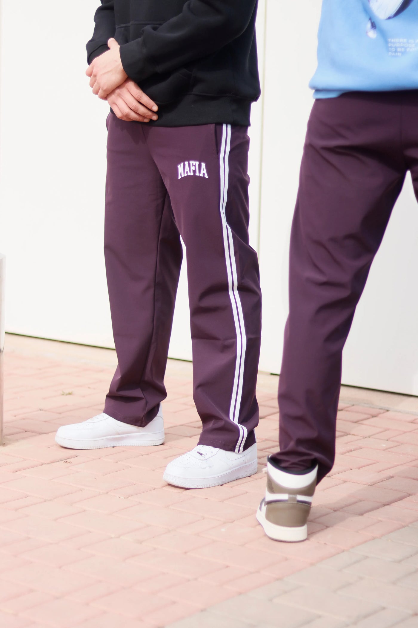 MAFIA LOOSE FIT STRIP JOGGER - MAUVE