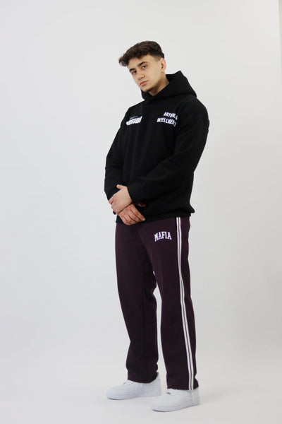 MAFIA LOOSE FIT STRIP JOGGER - MAUVE