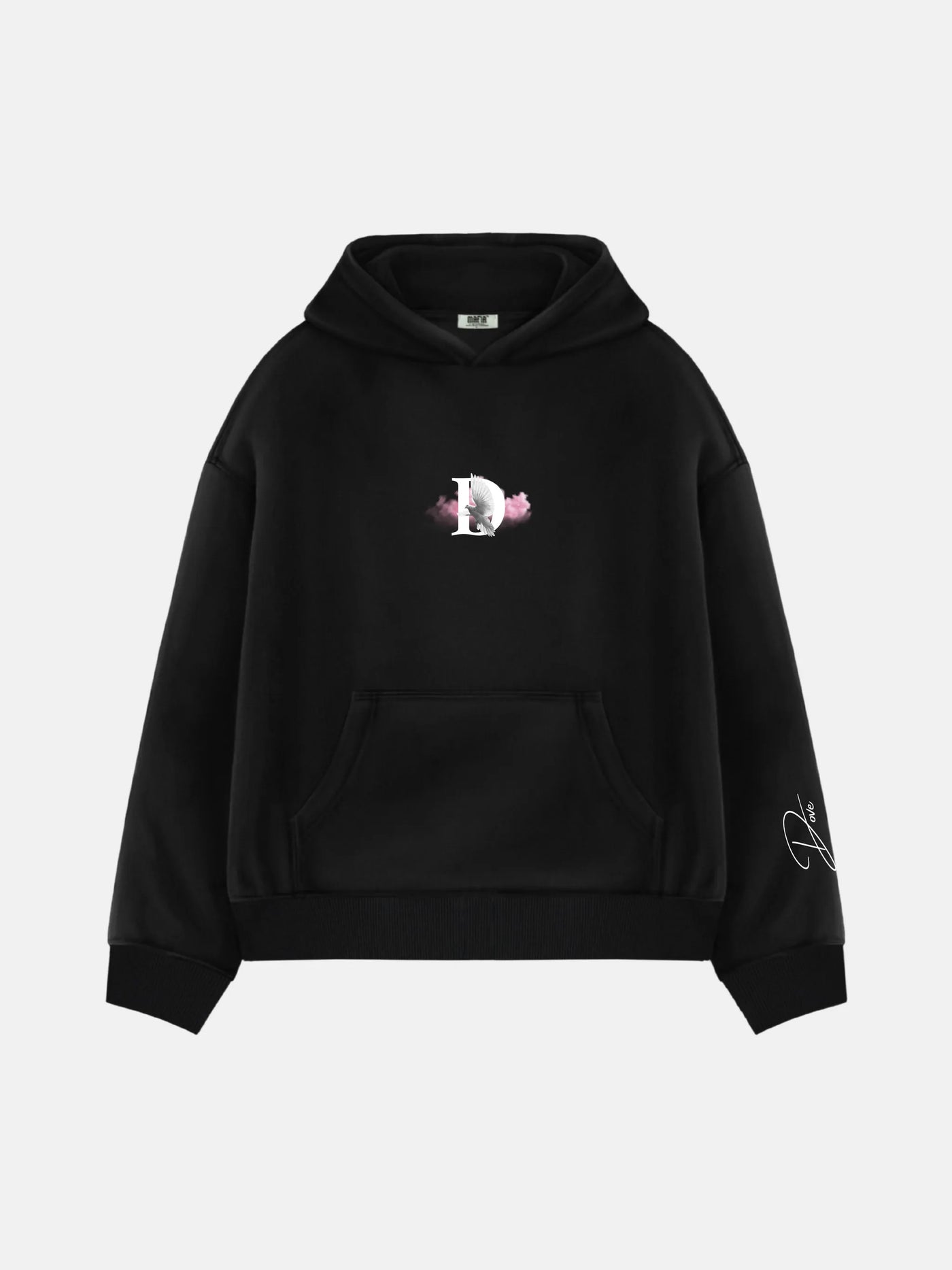 OVERSIZE DOVE HOODIE - BLACK