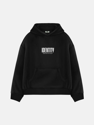 OVERSIZE IDENTITY HOODIE - BLACK