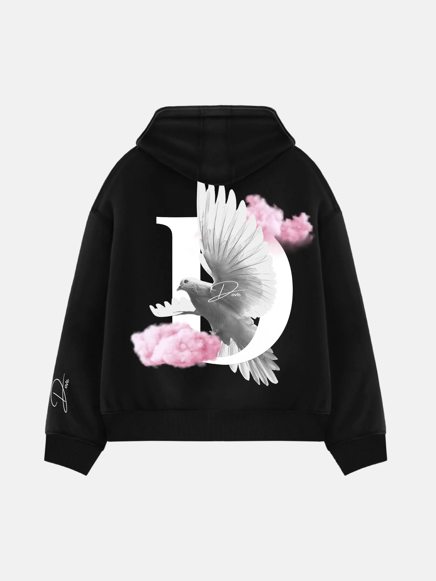 OVERSIZE DOVE HOODIE - BLACK