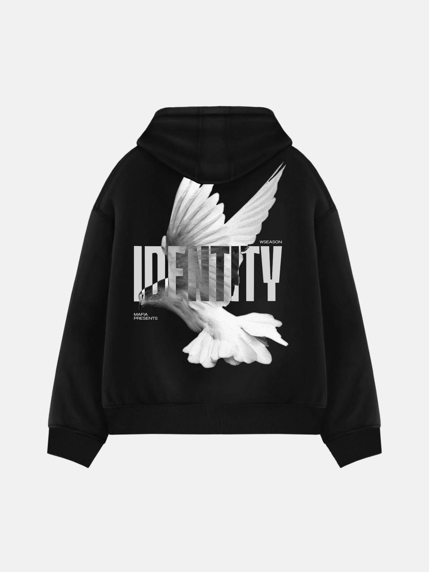 OVERSIZE IDENTITY HOODIE - BLACK