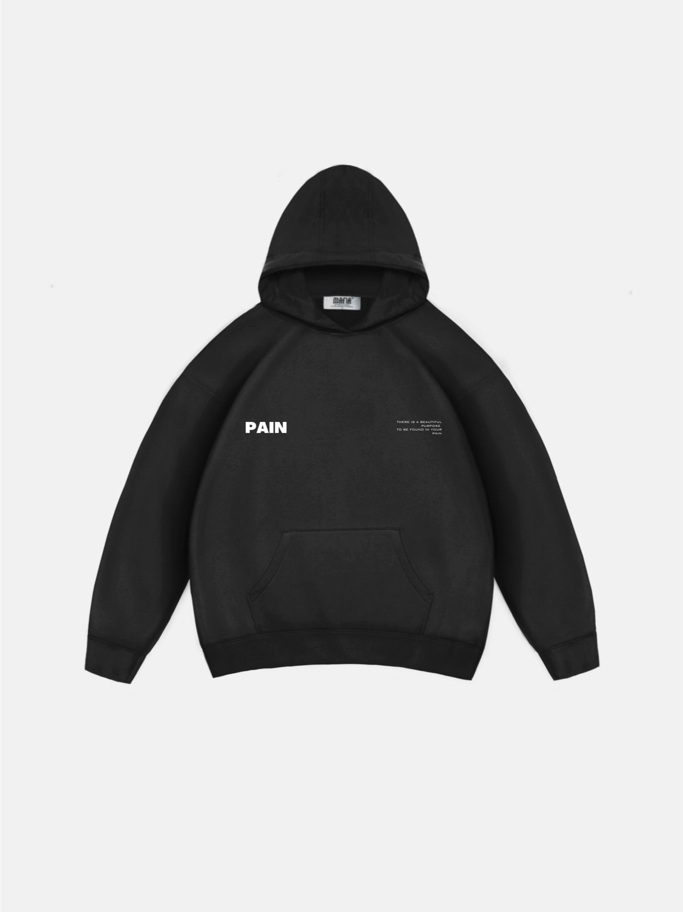 PAIN Oversized Hoodie - Black