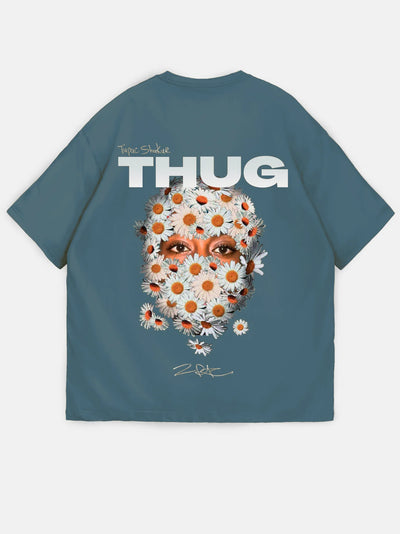 THUG HEAVYWEIGHT BOXY T-SHIRT - Ocean Blue