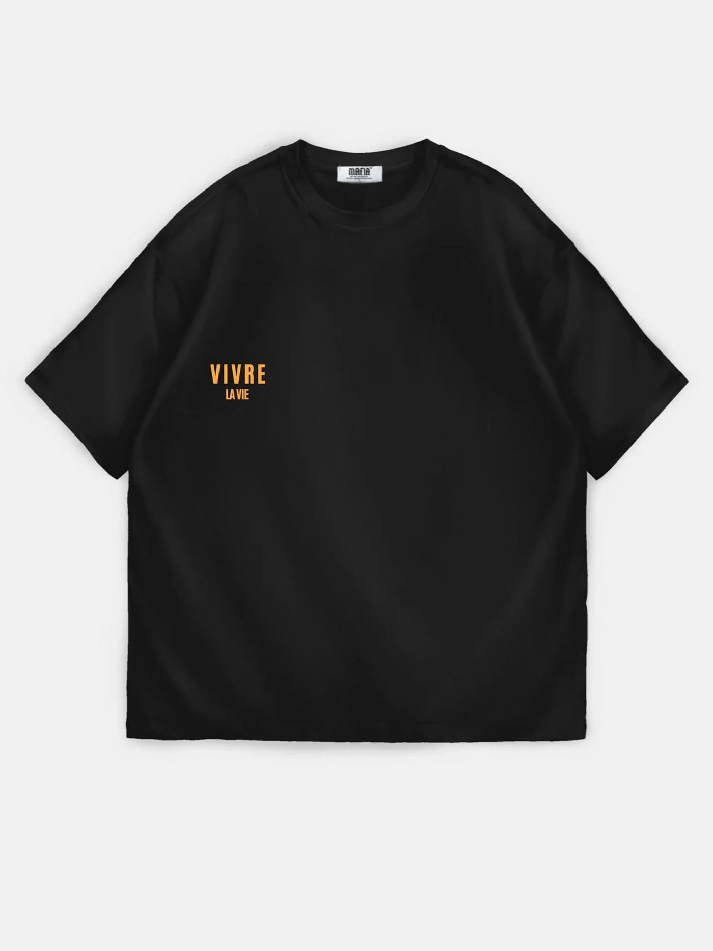 Vivre la vie HEAVYWEIGHT BOXY T-SHIRT-NOIR