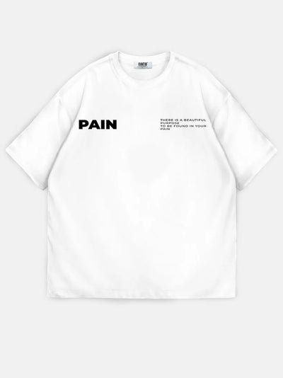 Pain B&W - HEAVYWEIGHT BOXY T-SHIRT-White