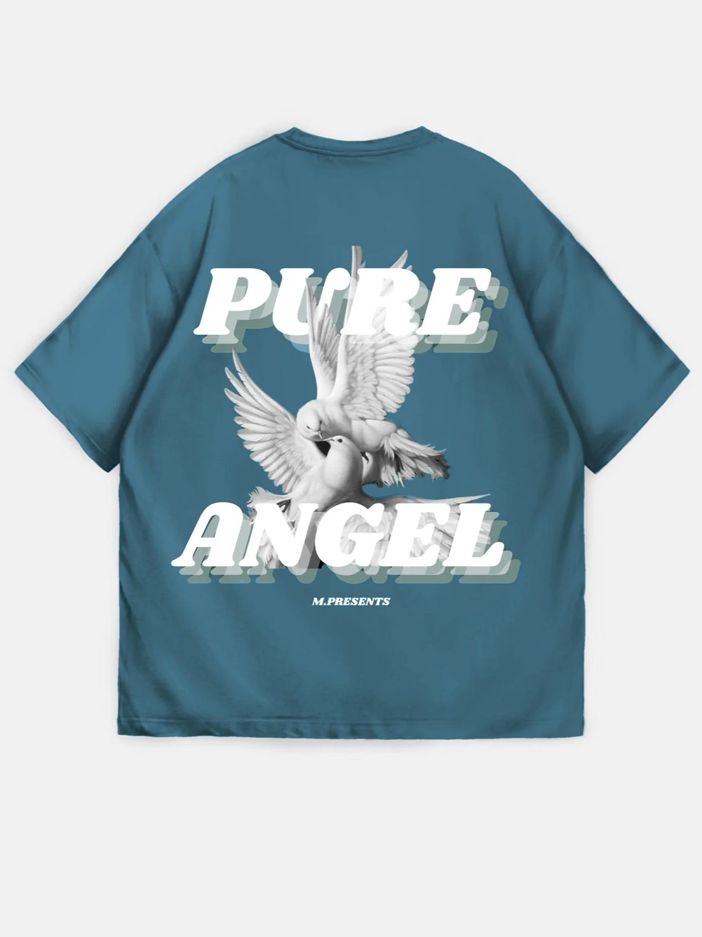 Pure angel  HEAVYWEIGHT BOXY T-SHIRT - Ocean Blue