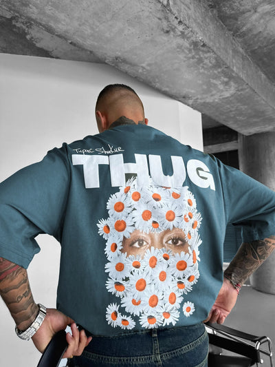 THUG HEAVYWEIGHT BOXY T-SHIRT - Ocean Blue