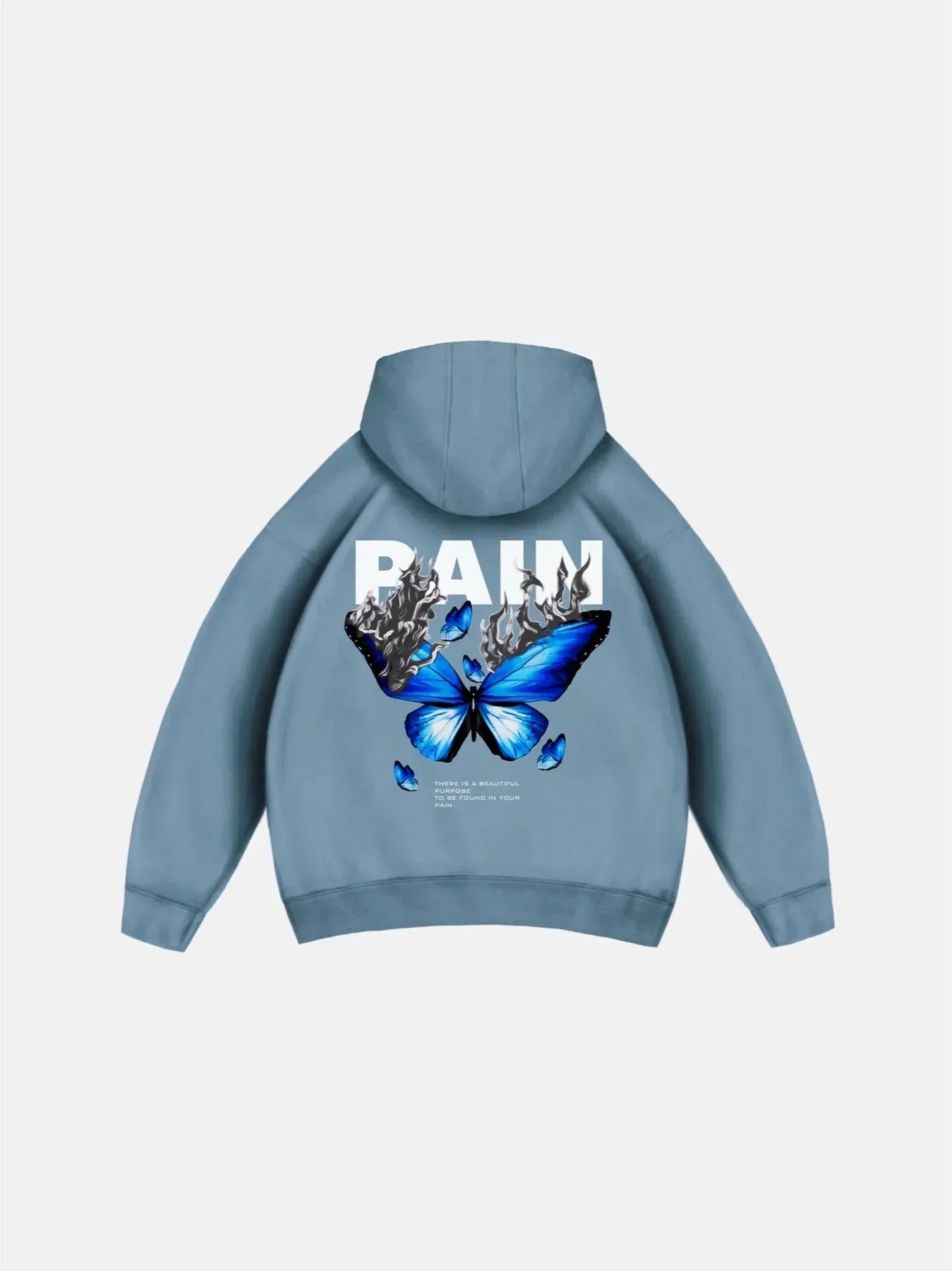 OVERSIZE PAIN HOODIE - ICE BLUE(UNISEX)