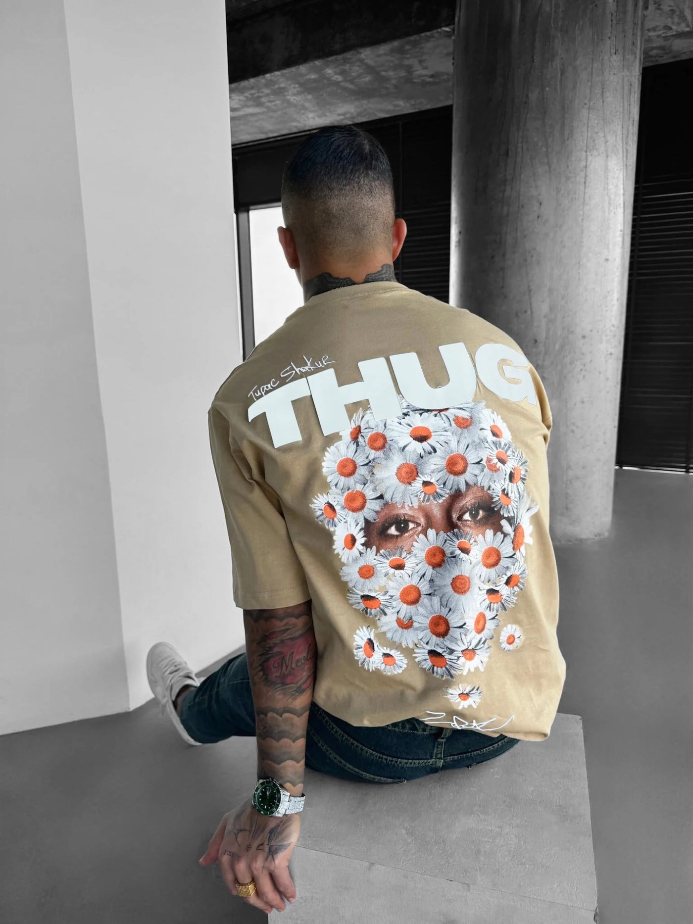 Thug HEAVYWEIGHT BOXY T-SHIRT - Beige